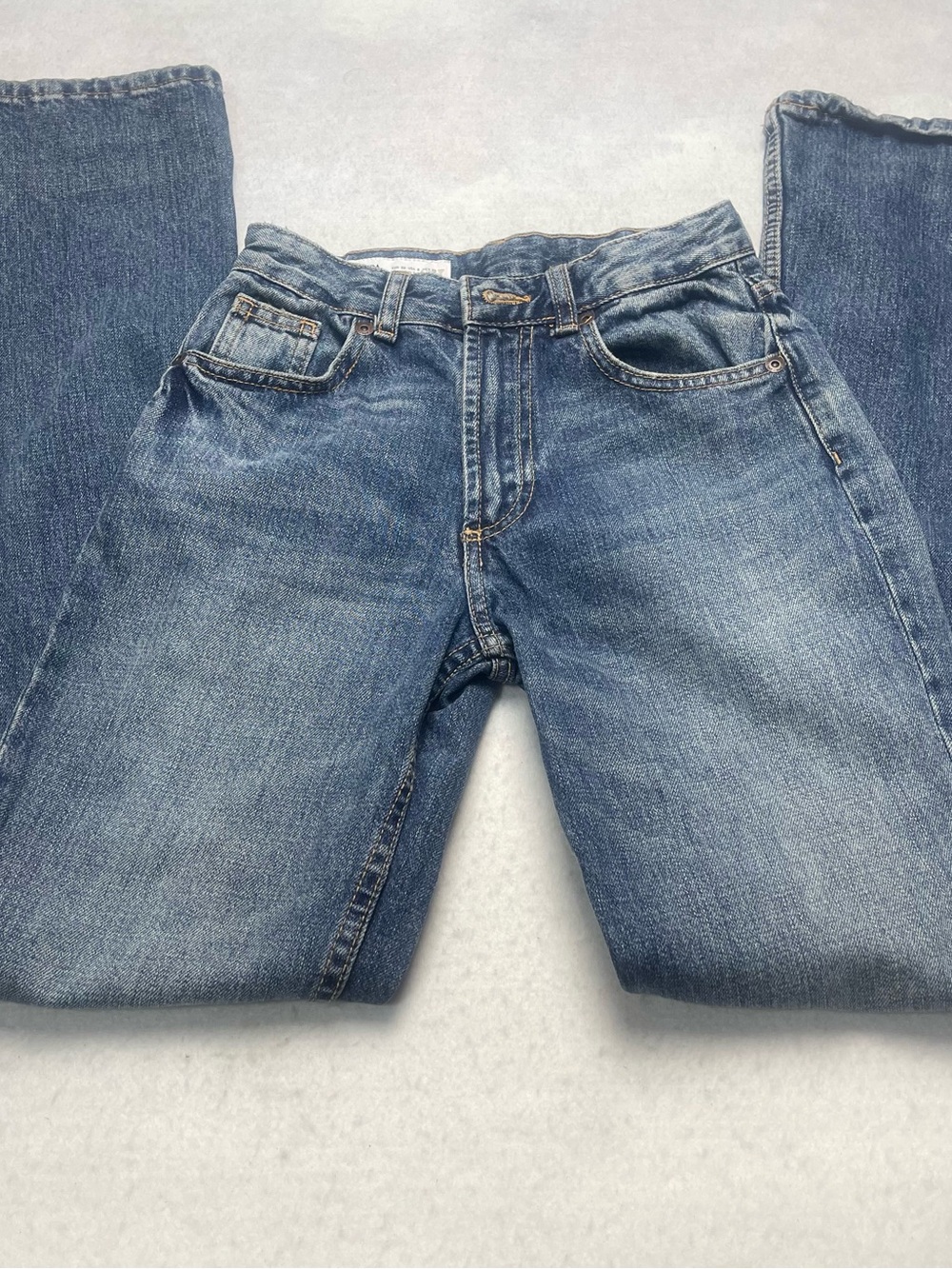 Zara Blue Wide-Leg Jeans with Subtle Fading Size 0